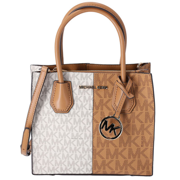 Michael Kors Handbags - Michael Kors Mercer Medium Messenger Bag MK Signature Deer Multi Vanilla